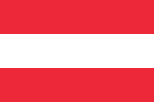 Moderne Lykkelig Billedhugger Austrian Flag Colors - Flag Color - Hex, RGB, CMYK and PANTONE