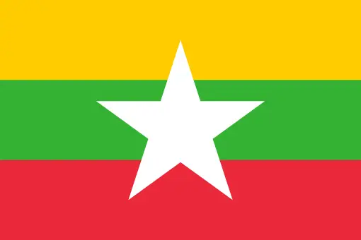 Myanmar flag colors